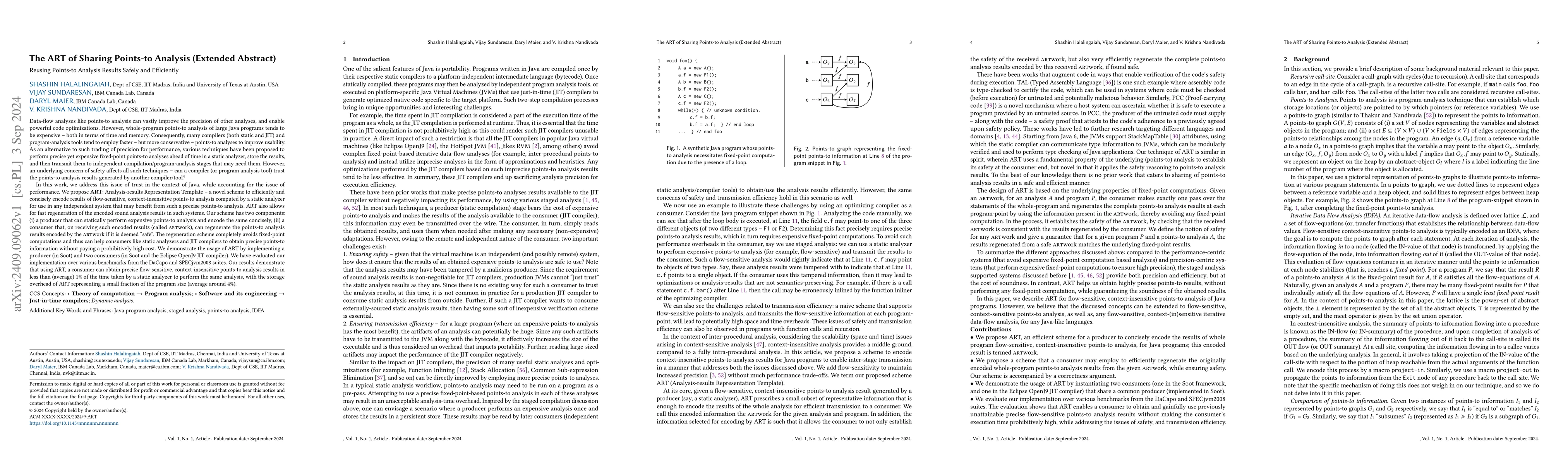 Thumbnail for The ART of Sharing Points-to Analysis (Extended Abstract)