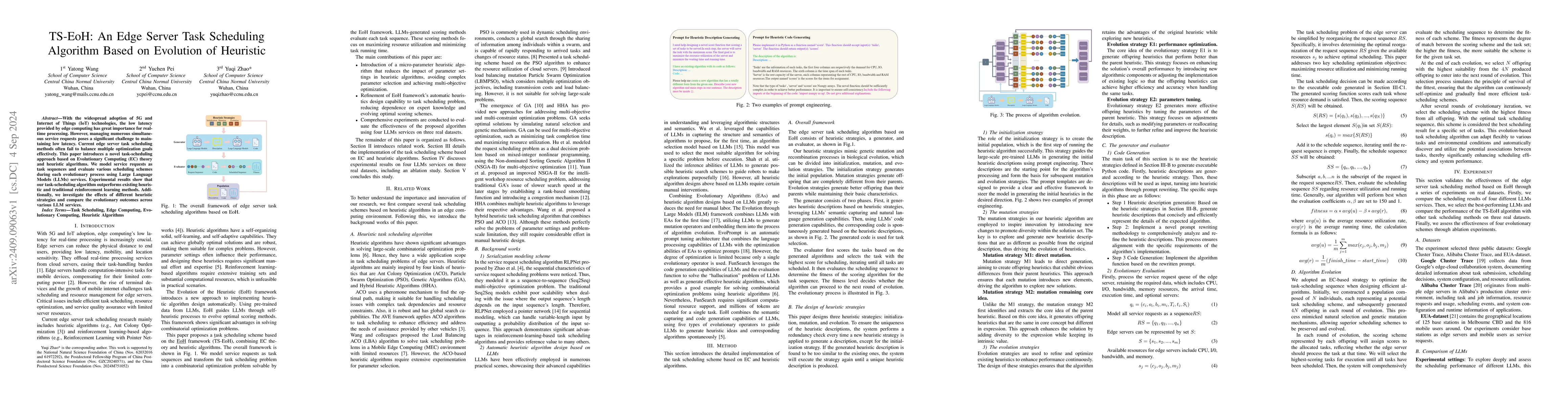Thumbnail for TS-EoH: An Edge Server Task Scheduling Algorithm Based on Evolution of
  Heuristic