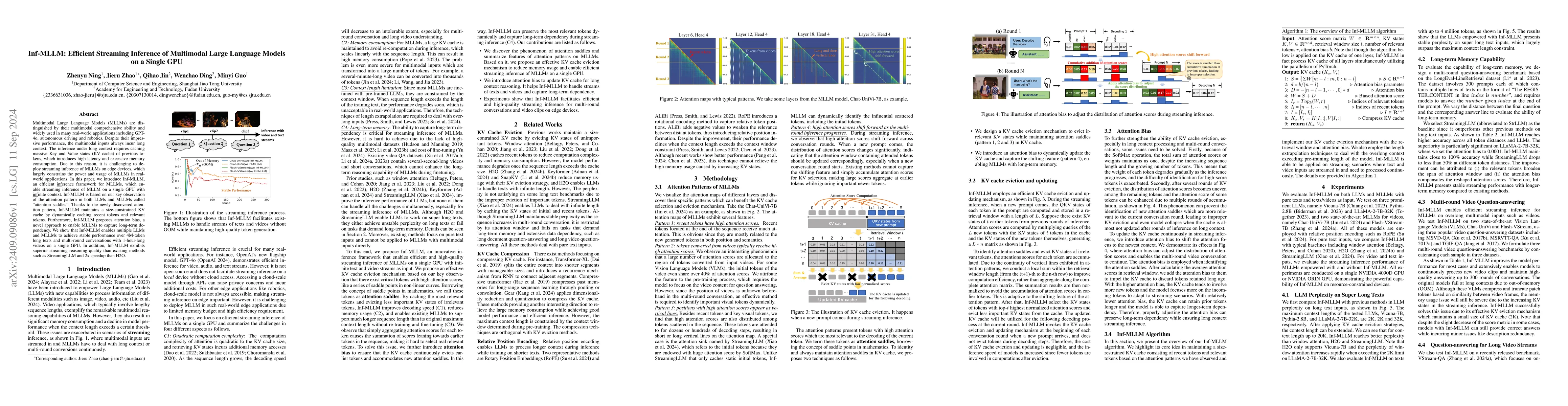 Thumbnail for Inf-MLLM: Efficient Streaming Inference of Multimodal Large Language
  Models on a Single GPU