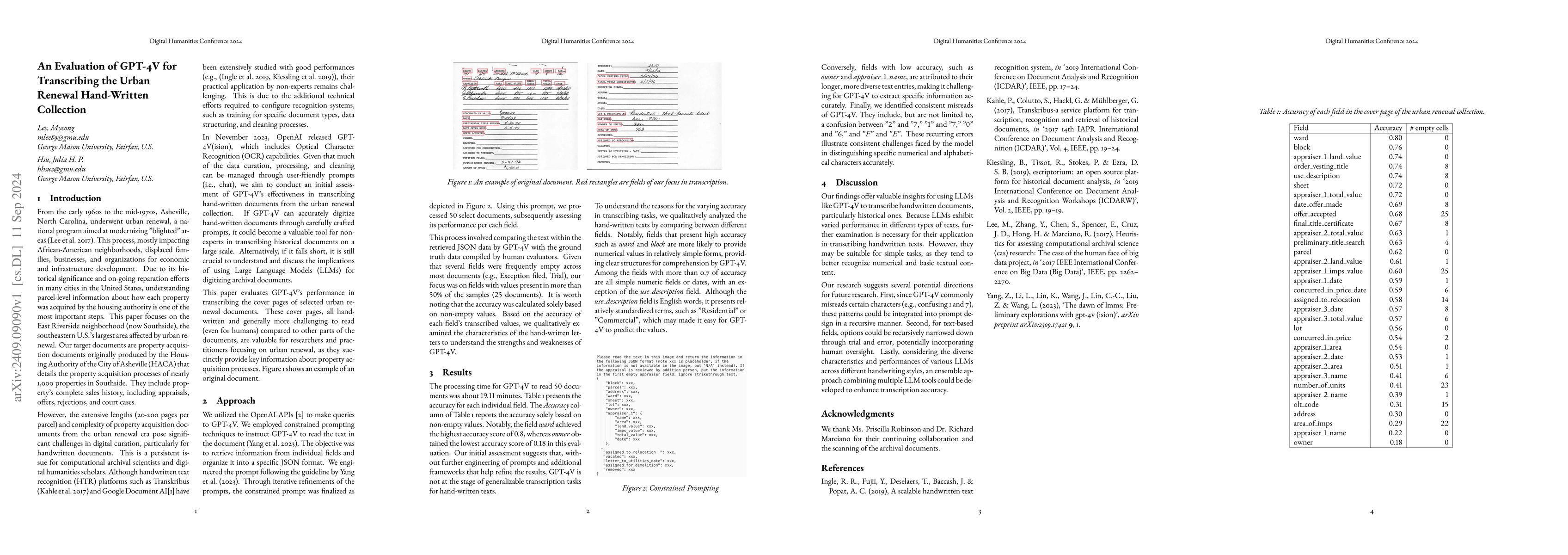 Thumbnail for An Evaluation of GPT-4V for Transcribing the Urban Renewal Hand-Written
  Collection