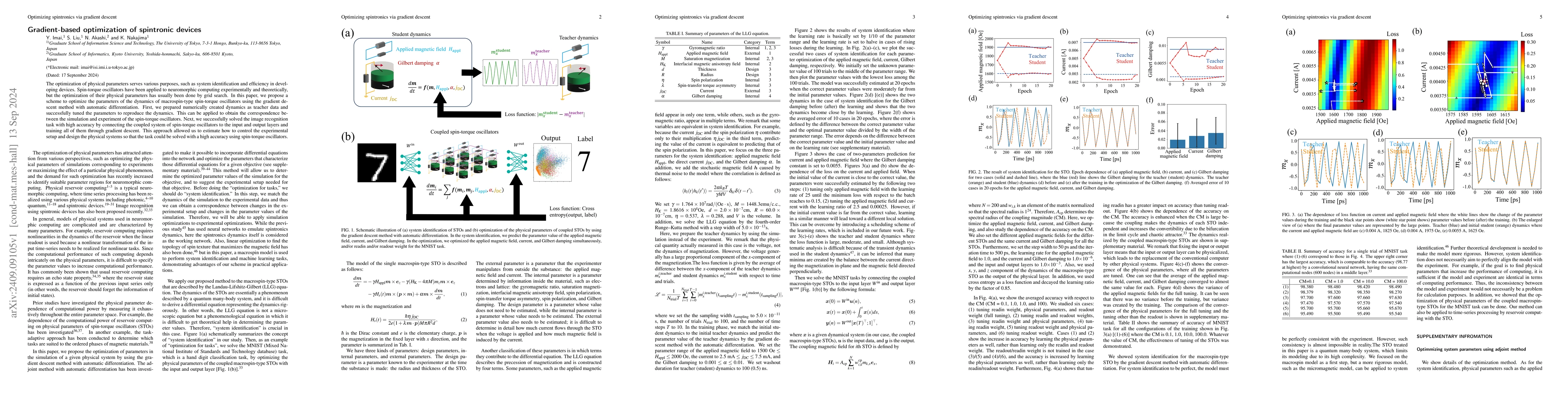 Thumbnail for Gradient-based optimization of spintronic devices