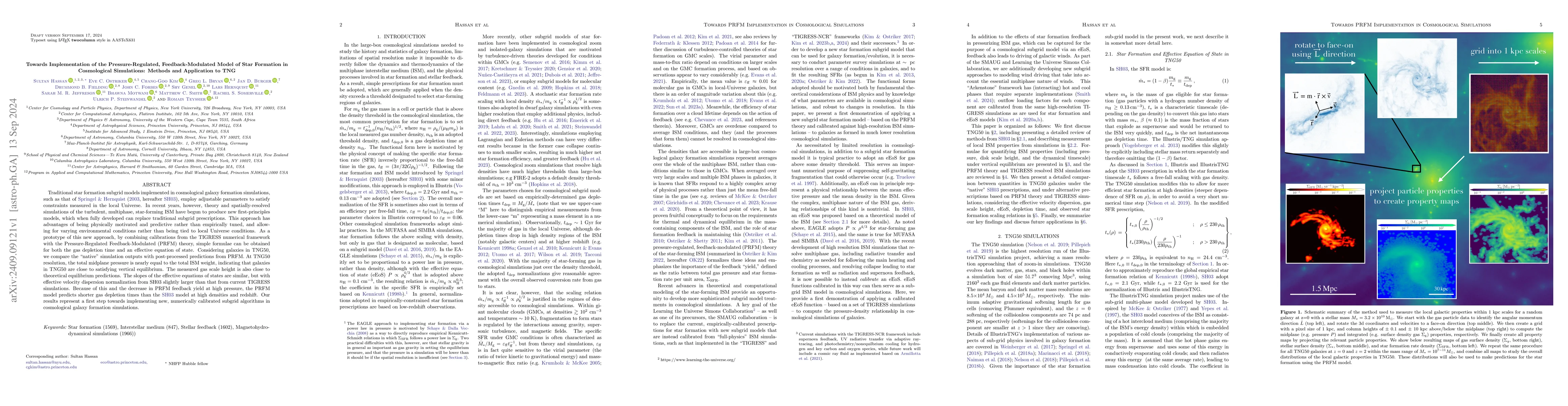 Thumbnail for Towards Implementation of the Pressure-Regulated, Feedback-Modulated
  Model of Star Formation in Cosmological Simulations: Methods and Application
  to TNG