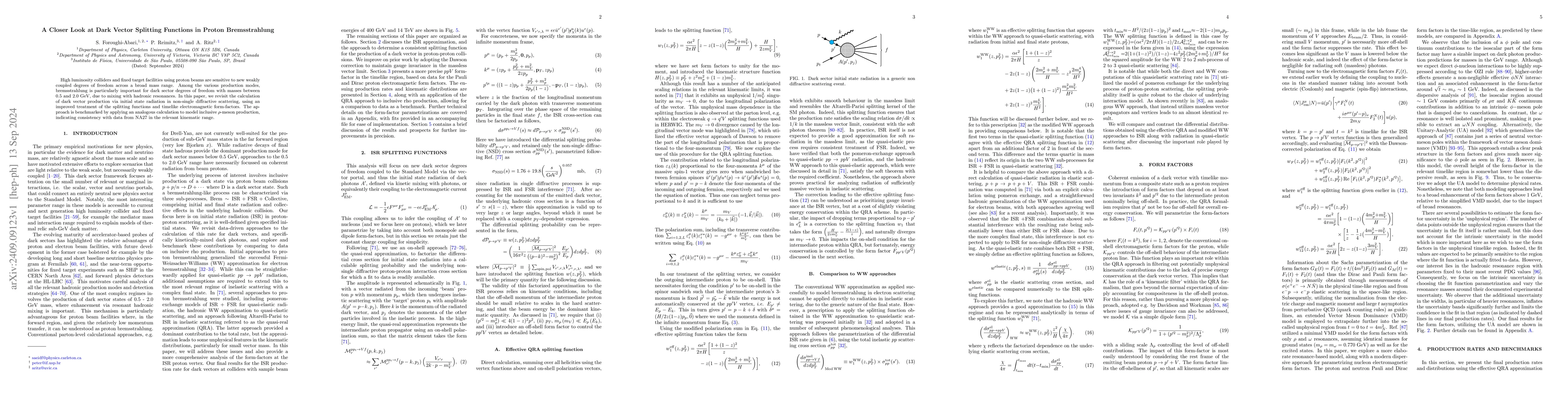 Thumbnail for A Closer Look at Dark Vector Splitting Functions in Proton
  Bremsstrahlung