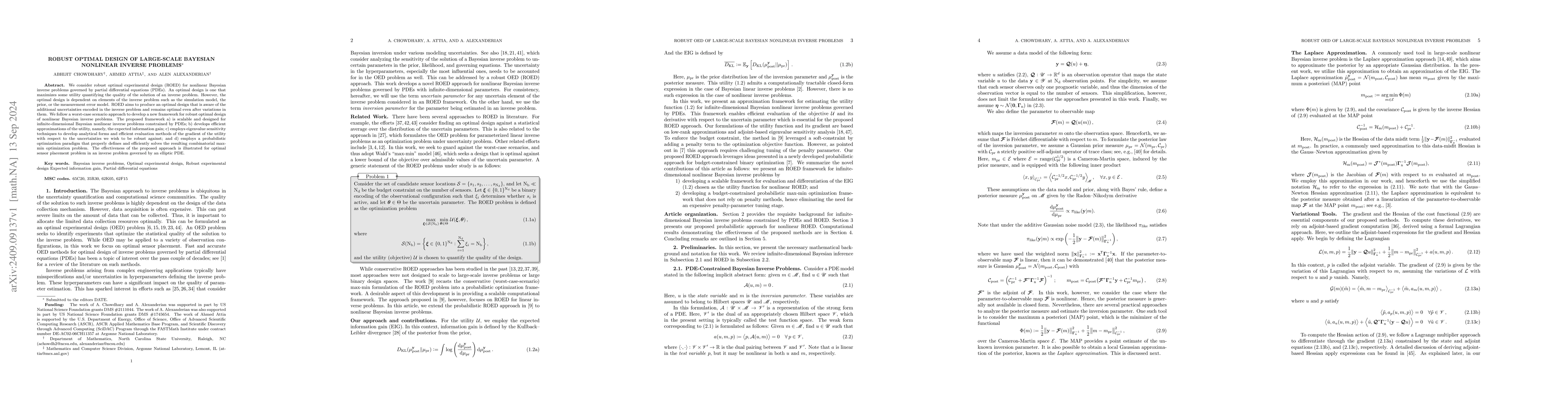 Thumbnail for Robust optimal design of large-scale Bayesian nonlinear inverse problems