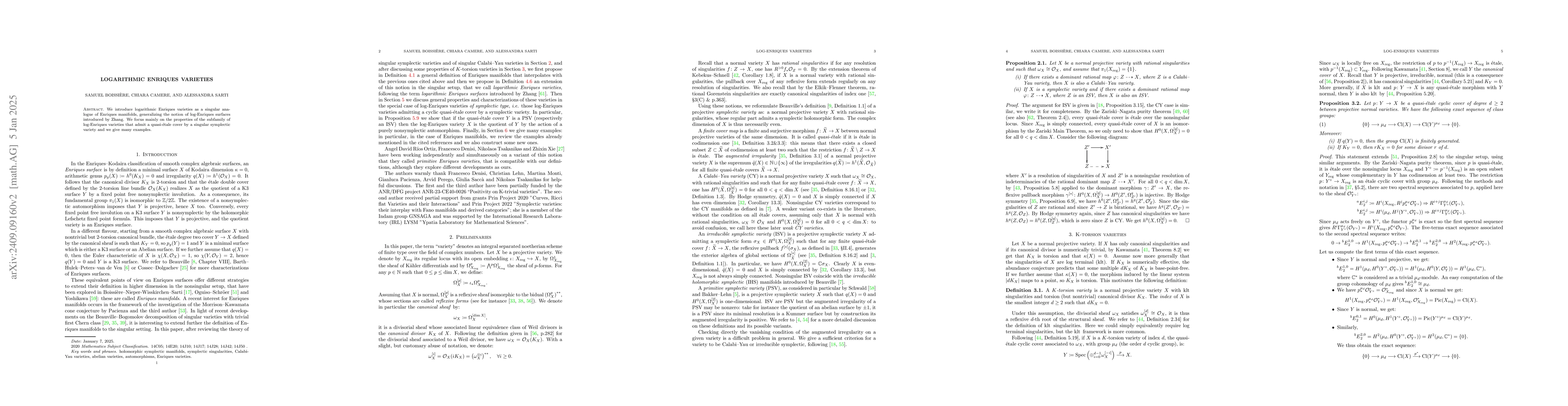 Thumbnail for Logarithmic Enriques varieties