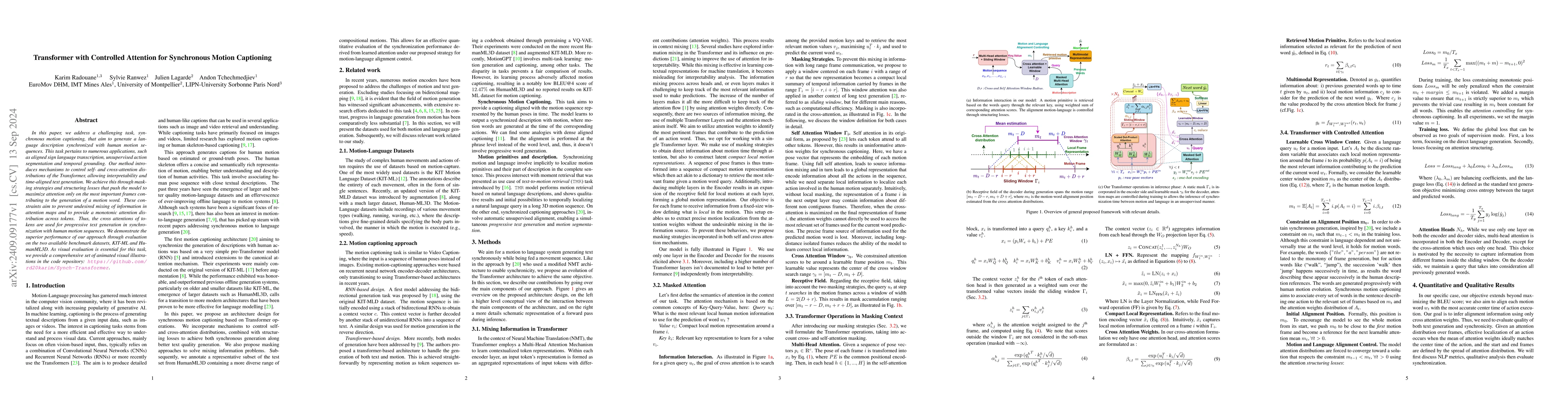 Thumbnail for Transformer with Controlled Attention for Synchronous Motion Captioning