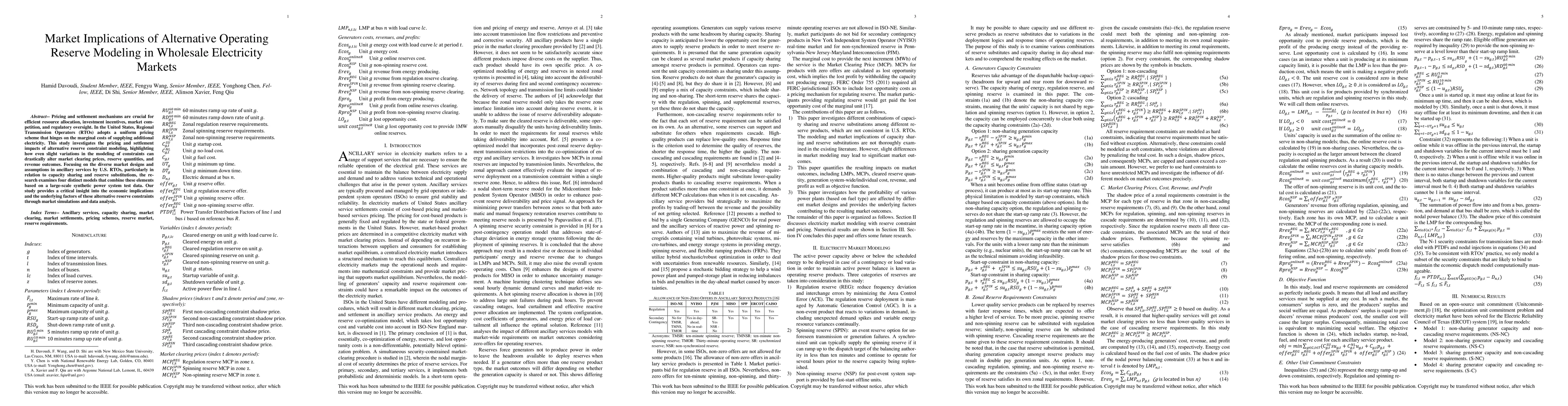 Thumbnail for Market Implications of Alternative Operating Reserve Modeling in
  Wholesale Electricity Markets