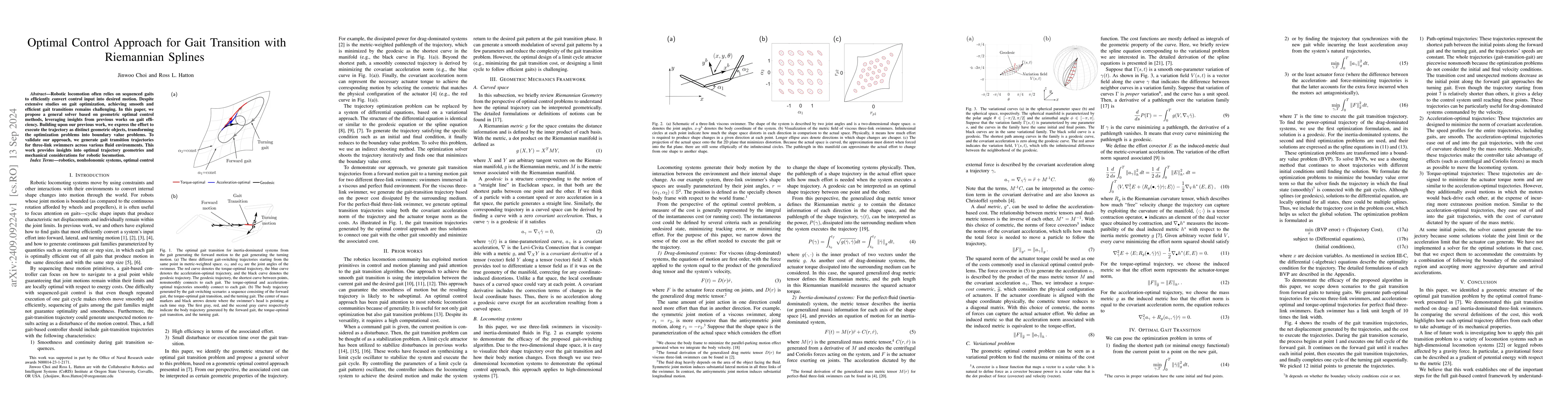 Thumbnail for Optimal Control Approach for Gait Transition with Riemannian Splines