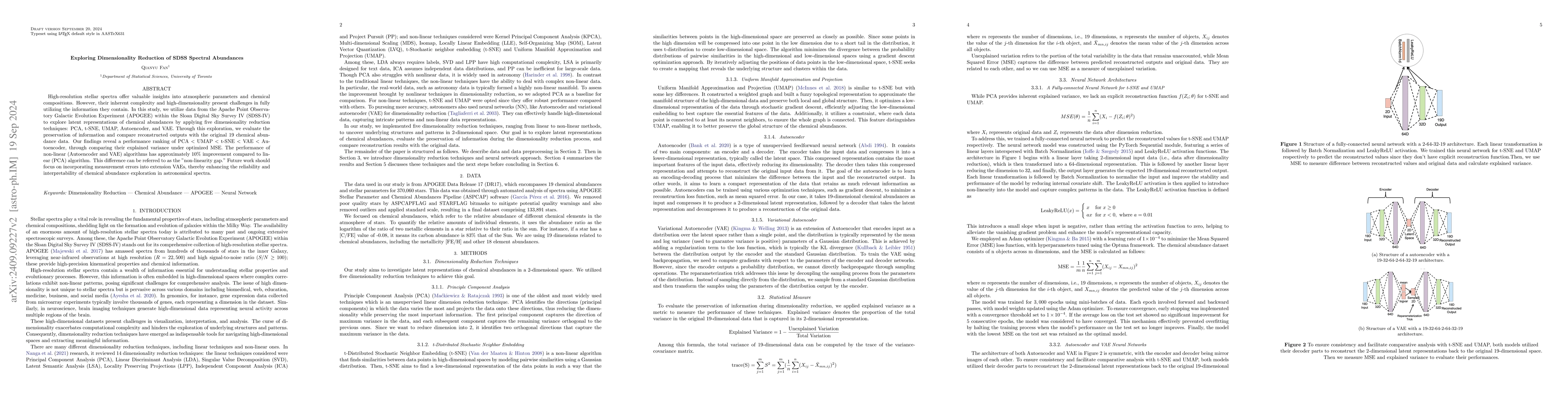 Thumbnail for Exploring Dimensionality Reduction of SDSS Spectral Abundances