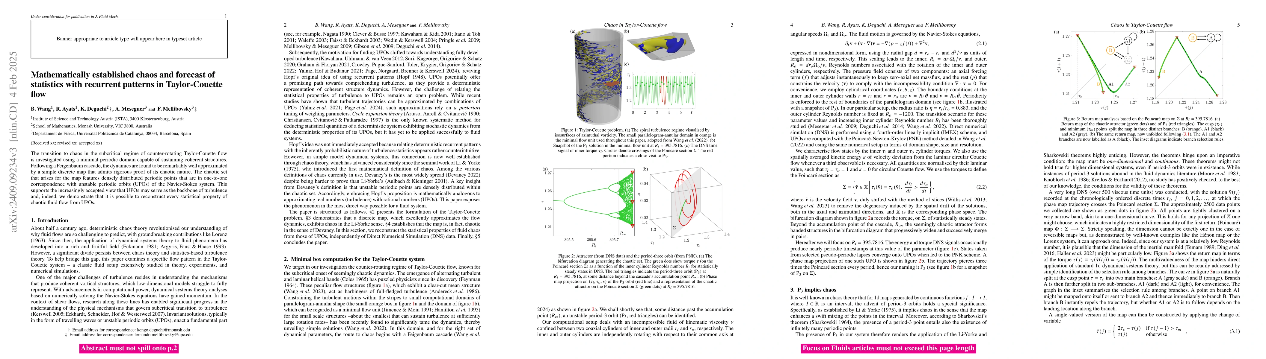 Thumbnail for Mathematically established chaos in fluid dynamics: recurrent patterns
  forecast statistics