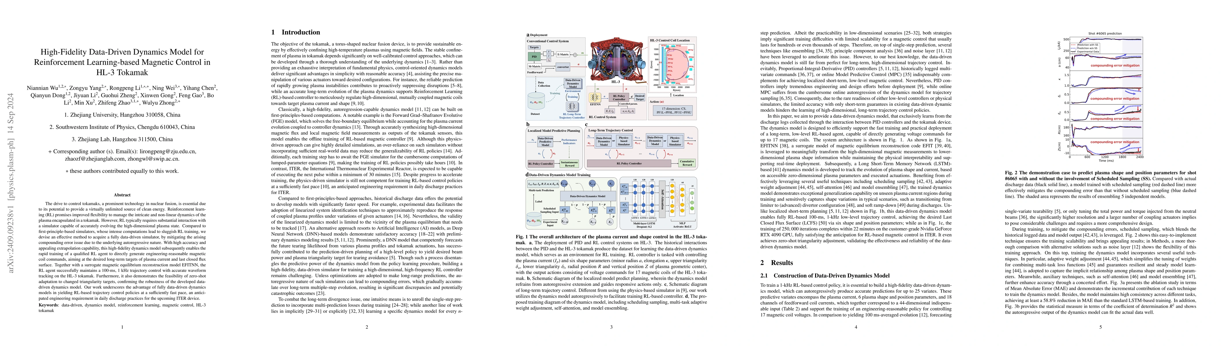 Thumbnail for High-Fidelity Data-Driven Dynamics Model for Reinforcement
  Learning-based Magnetic Control in HL-3 Tokamak