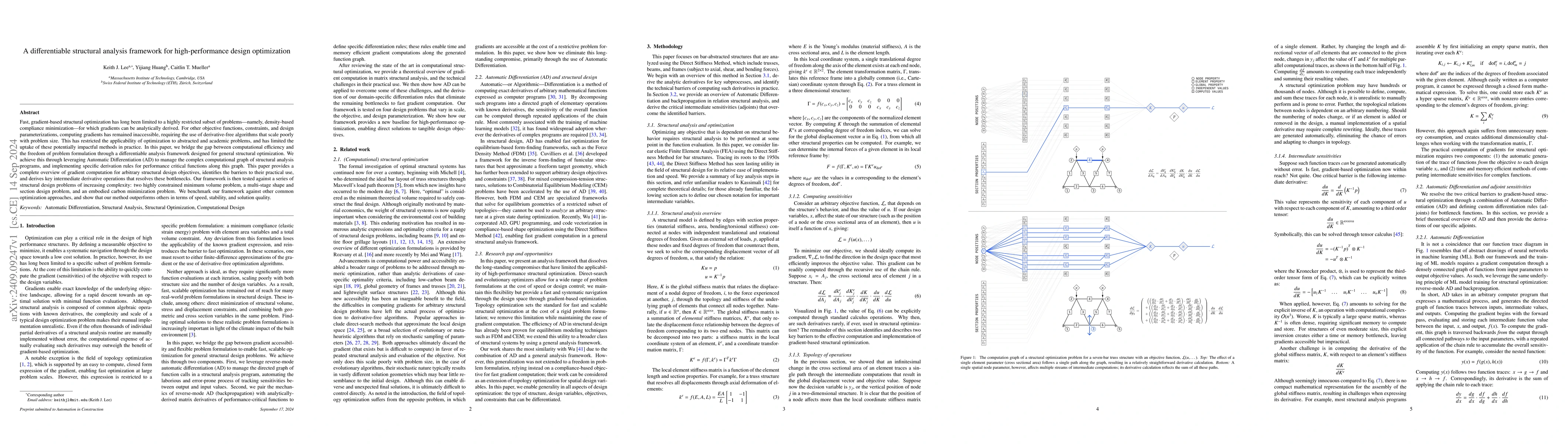 Thumbnail for A differentiable structural analysis framework for high-performance
  design optimization