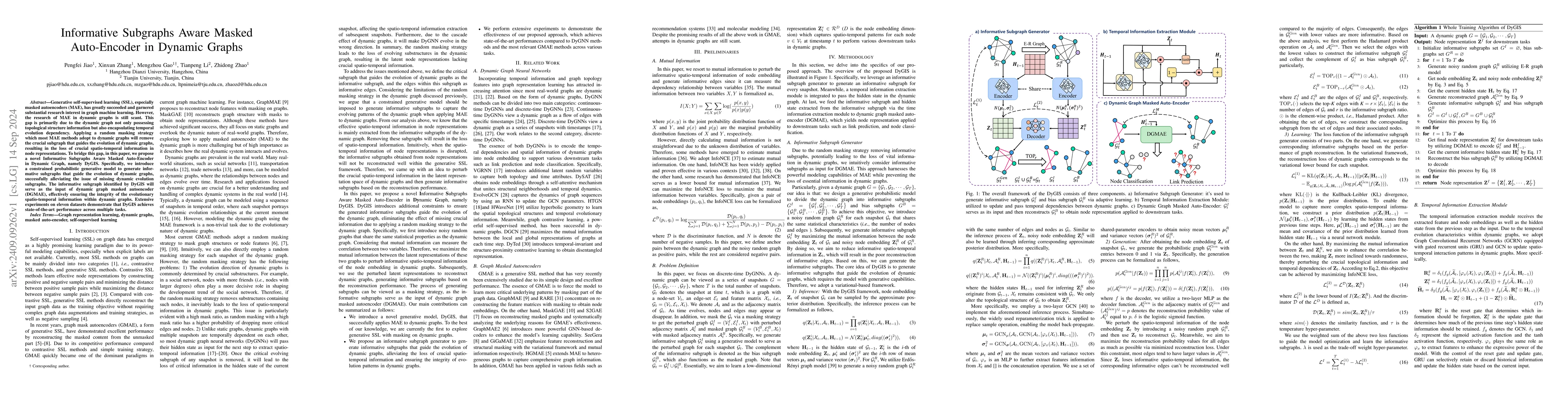 Thumbnail for Informative Subgraphs Aware Masked Auto-Encoder in Dynamic Graphs