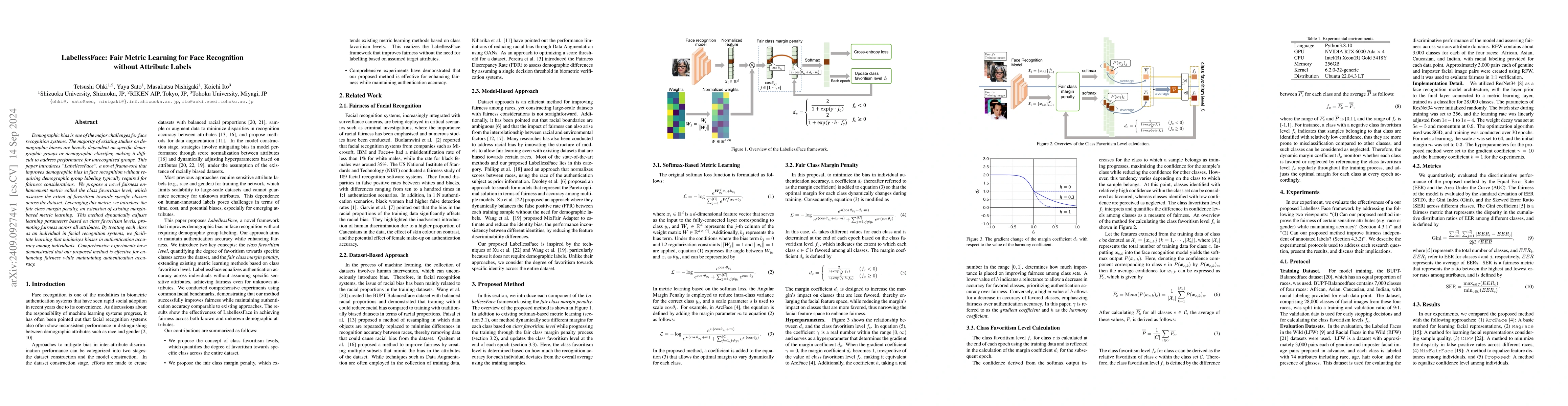 Thumbnail for LabellessFace: Fair Metric Learning for Face Recognition without
  Attribute Labels