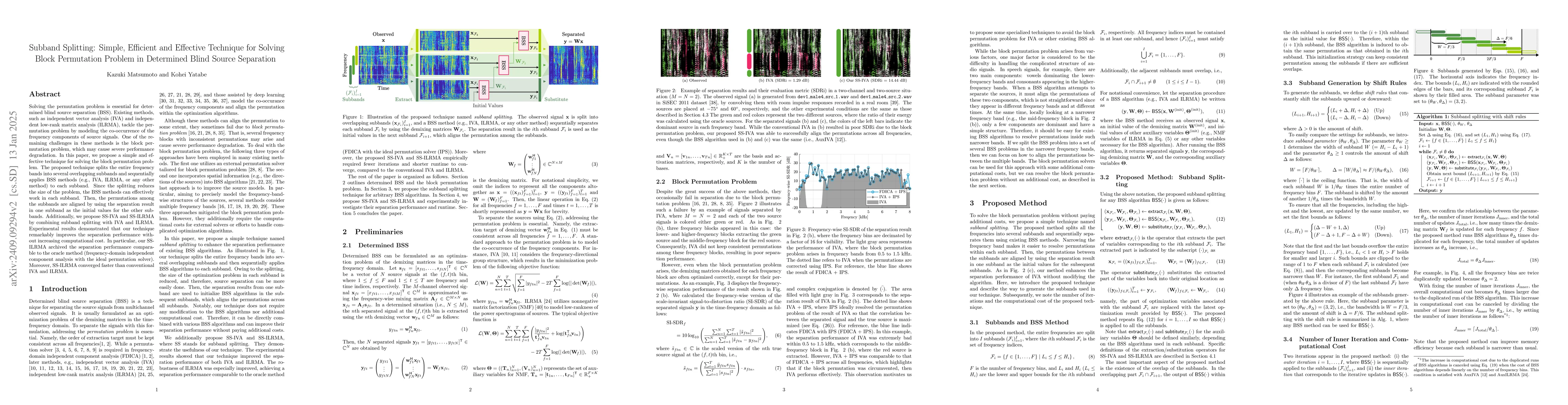 Thumbnail for Subband Splitting: Simple, Efficient and Effective Technique for Solving
  Block Permutation Problem in Determined Blind Source Separation