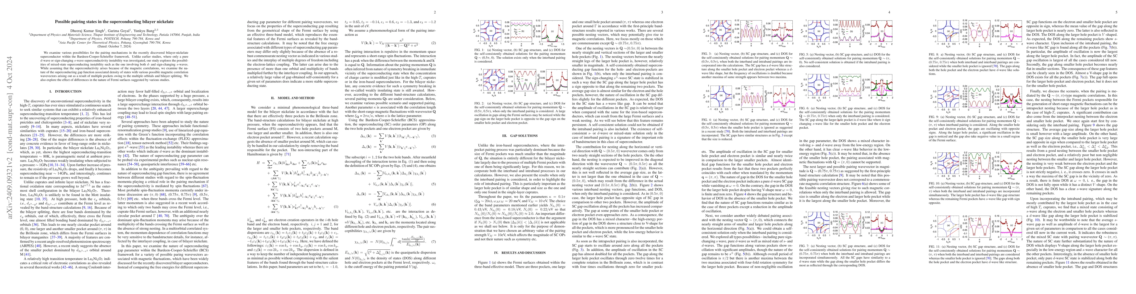 Thumbnail for Possible pairing states in the superconducting bilayer nickelate
