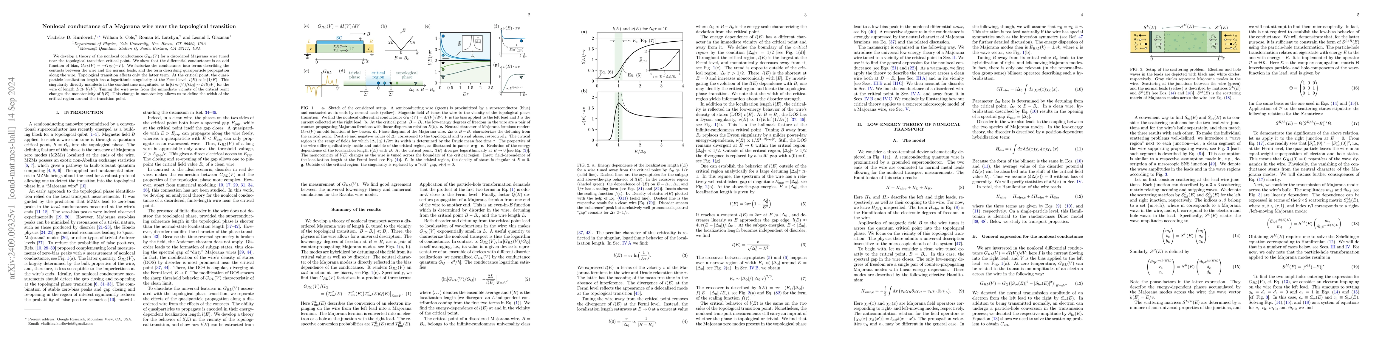 Thumbnail for Nonlocal conductance of a Majorana wire near the topological transition