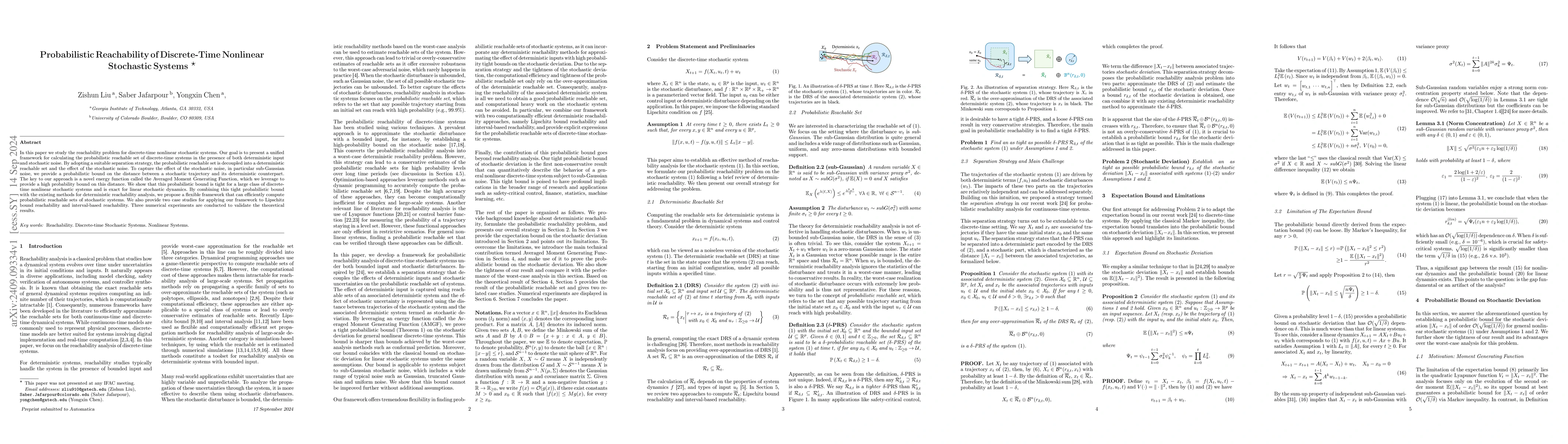 Thumbnail for Probabilistic Reachability of Discrete-Time Nonlinear Stochastic Systems