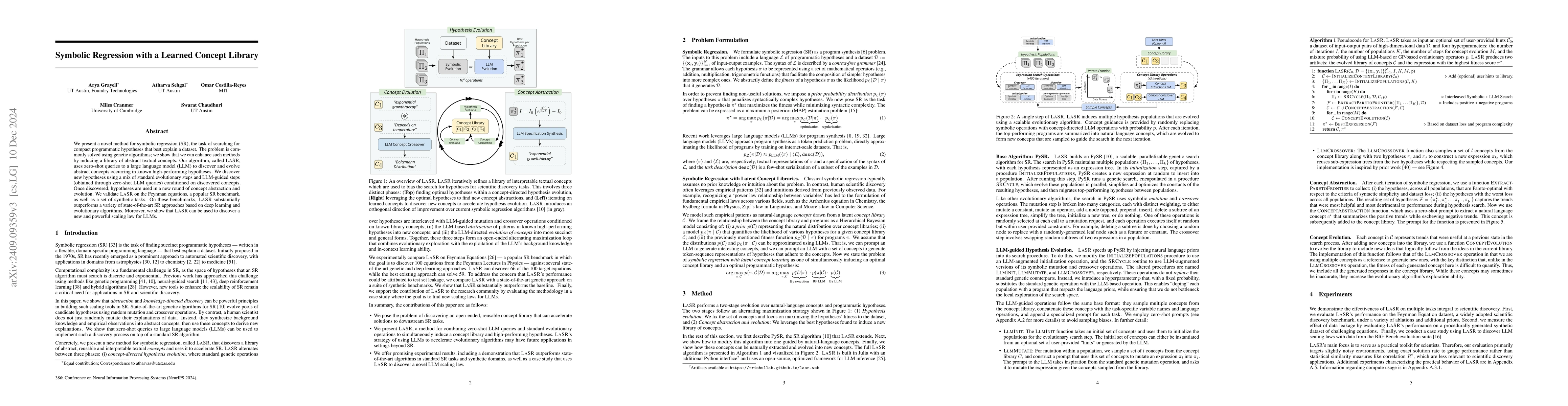 Thumbnail for Symbolic Regression with a Learned Concept Library