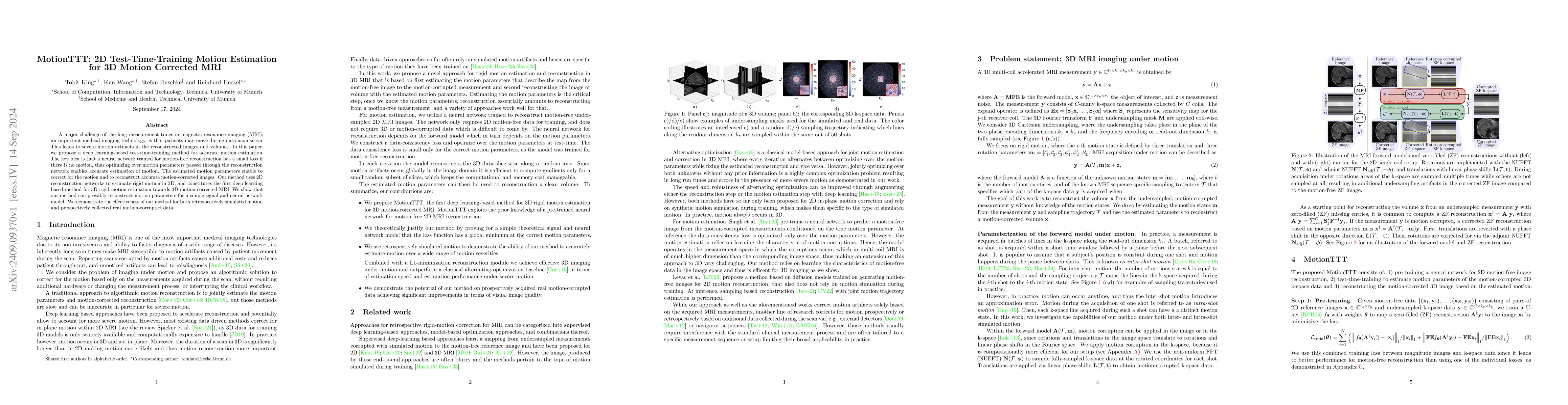Thumbnail for MotionTTT: 2D Test-Time-Training Motion Estimation for 3D Motion
  Corrected MRI