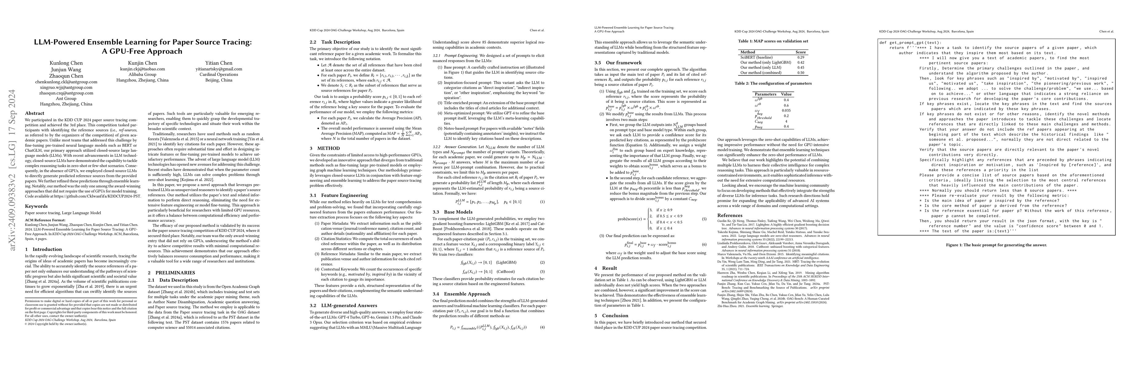 Thumbnail for LLM-Powered Ensemble Learning for Paper Source Tracing: A GPU-Free
  Approach