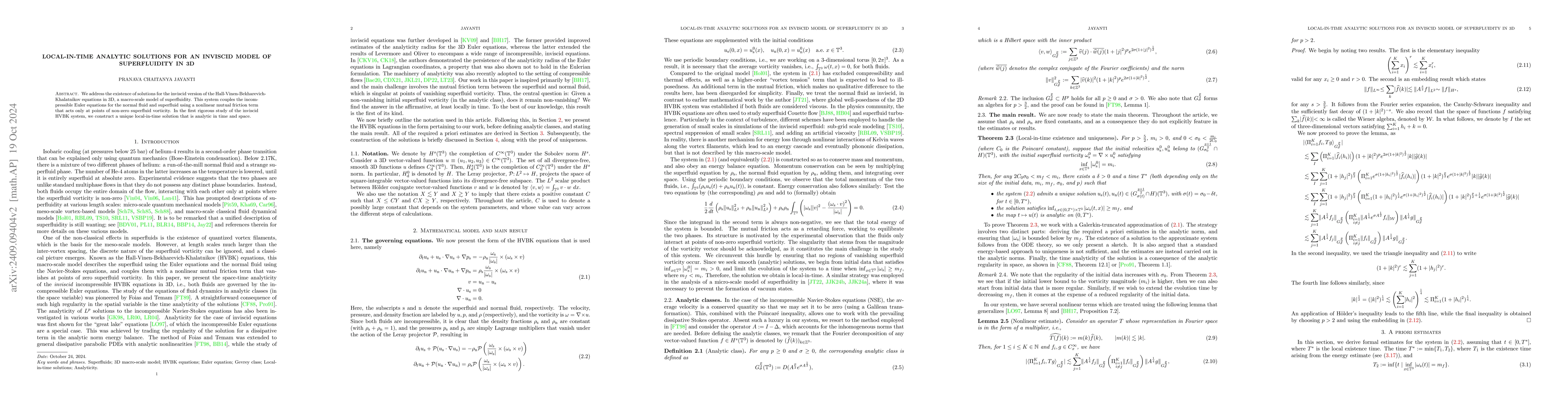 Thumbnail for Local-in-time analytic solutions for an inviscid model of superfluidity
  in 3D