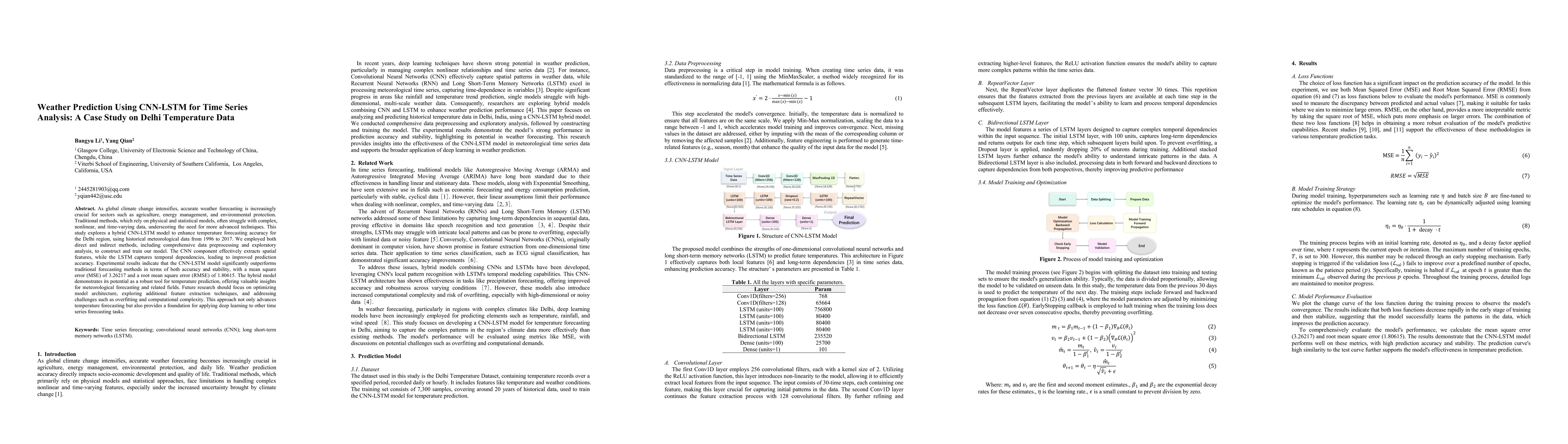 Thumbnail for Weather Prediction Using CNN-LSTM for Time Series Analysis: A Case Study
  on Delhi Temperature Data