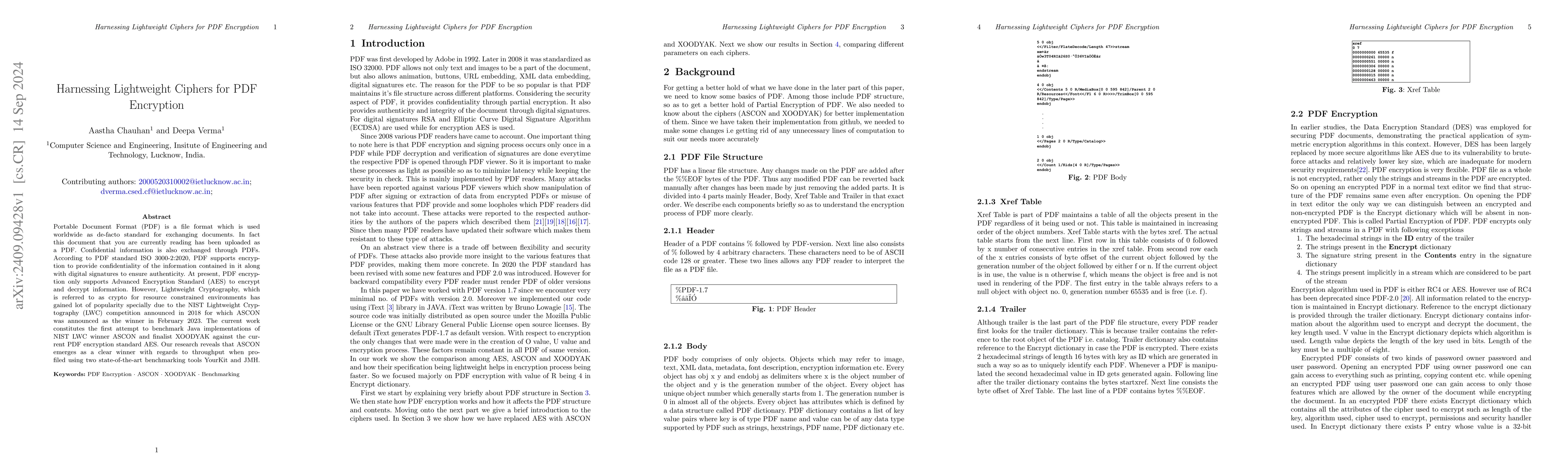 Thumbnail for Harnessing Lightweight Ciphers for PDF Encryption