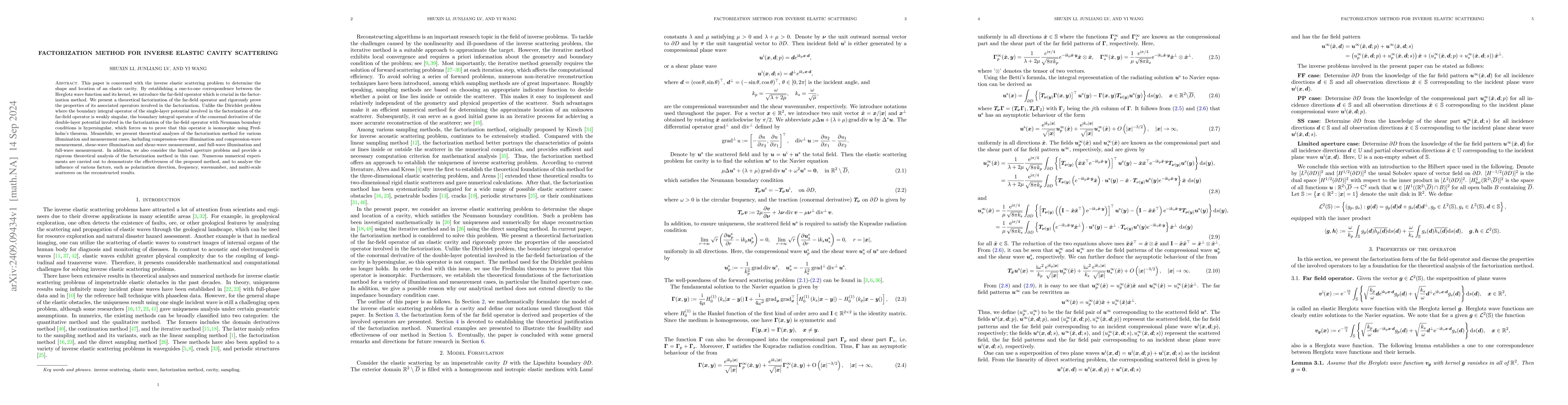 Thumbnail for Factorization method for inverse elastic cavity scattering