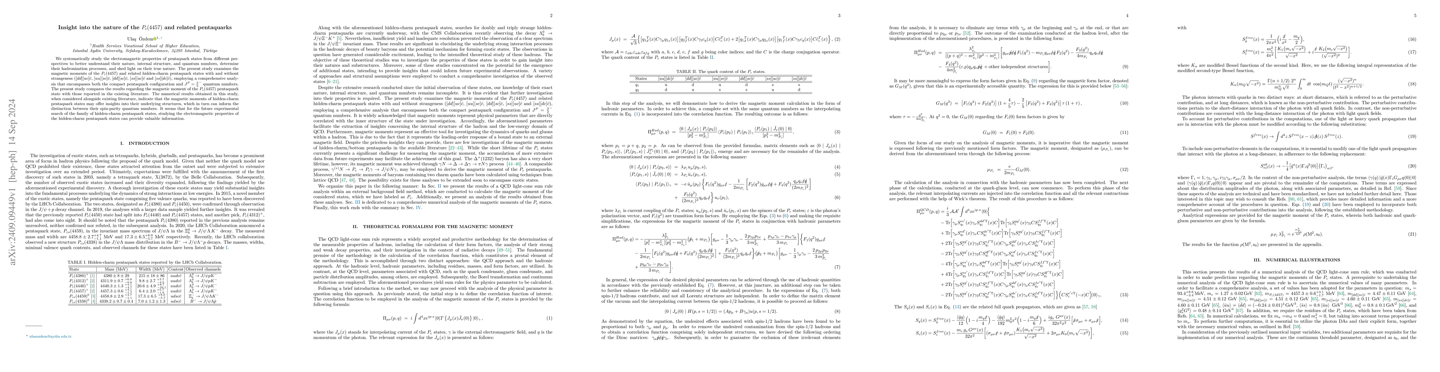 Thumbnail for Insight into the nature of the $P_{c}(4457)$ and related pentaquarks
