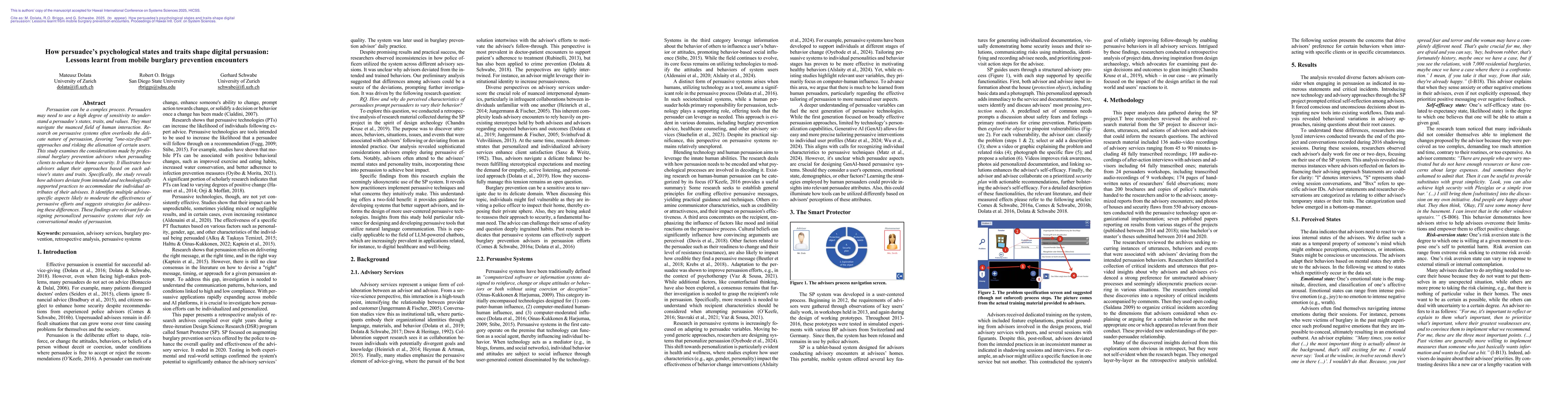 Thumbnail for How persuade's psychological states and traits shape digital persuasion:
  Lessons learnt from mobile burglary prevention encounters
