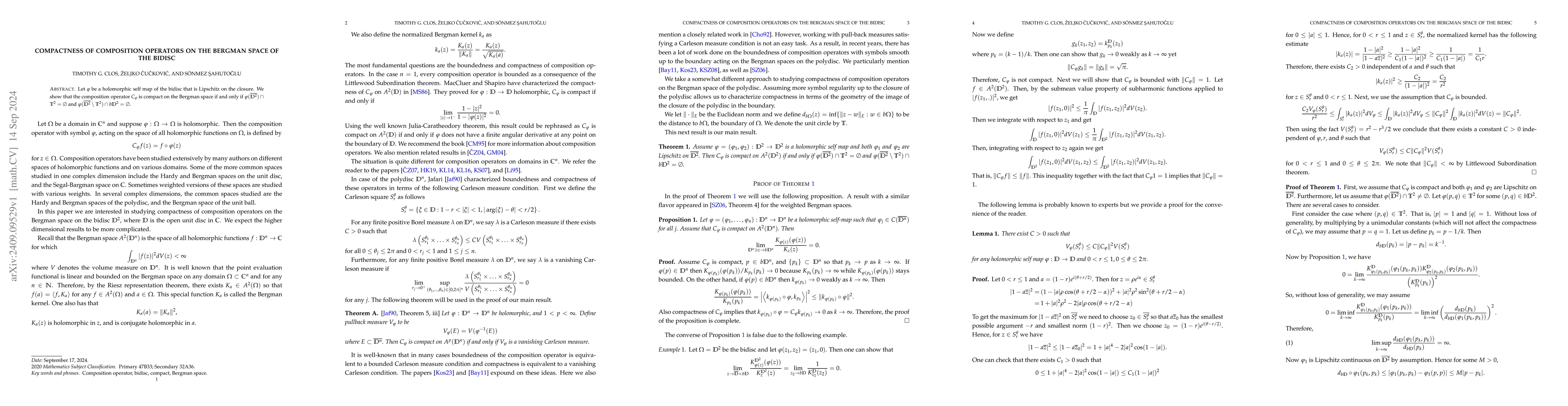 Thumbnail for Compactness of composition operators on the Bergman space of the bidisc