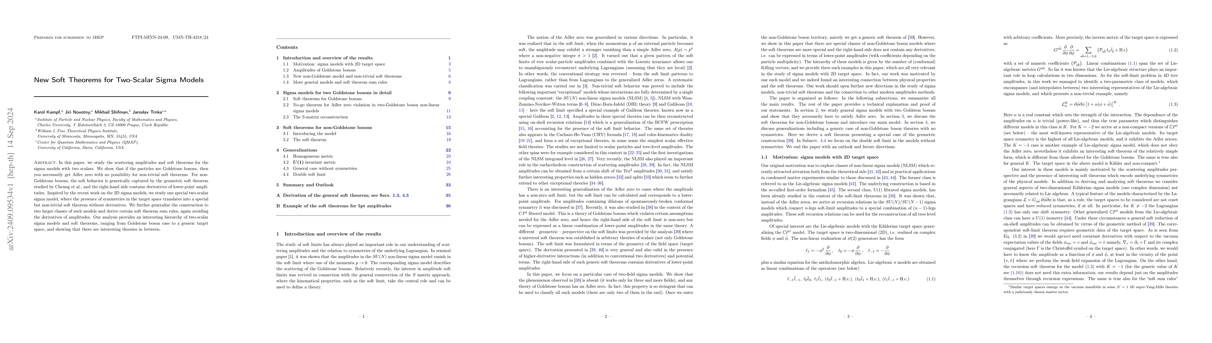 Thumbnail for New Soft Theorems for Two-Scalar Sigma Models