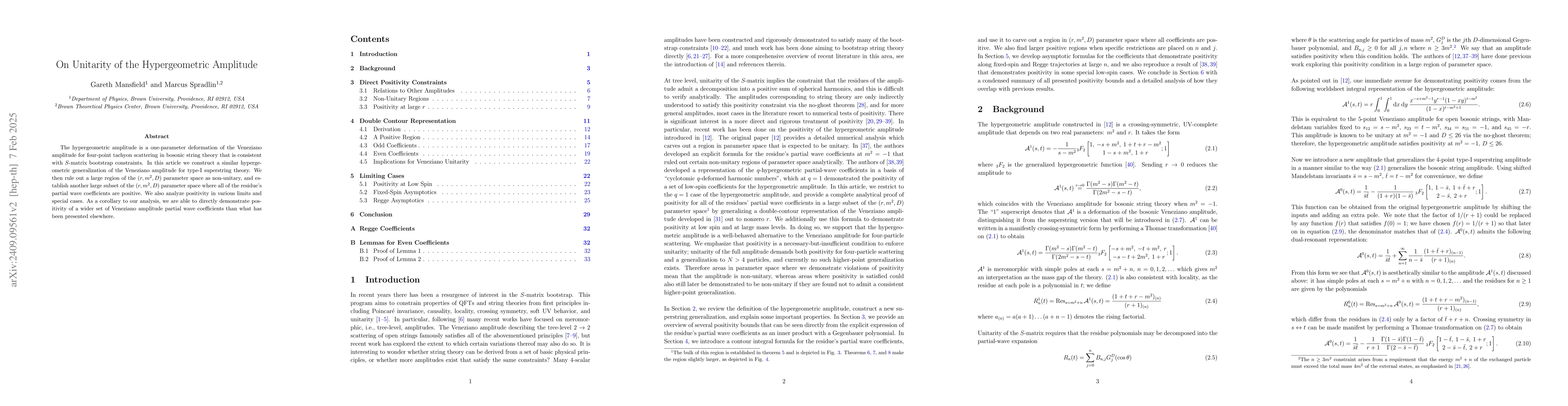 Thumbnail for On Unitarity of the Hypergeometric Amplitude