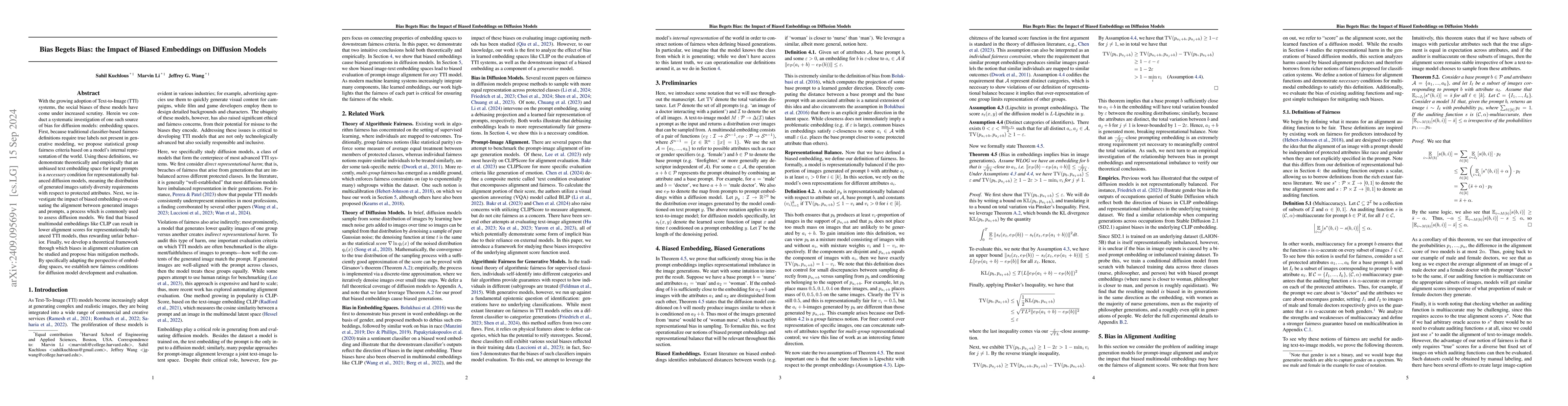 Thumbnail for Bias Begets Bias: The Impact of Biased Embeddings on Diffusion Models