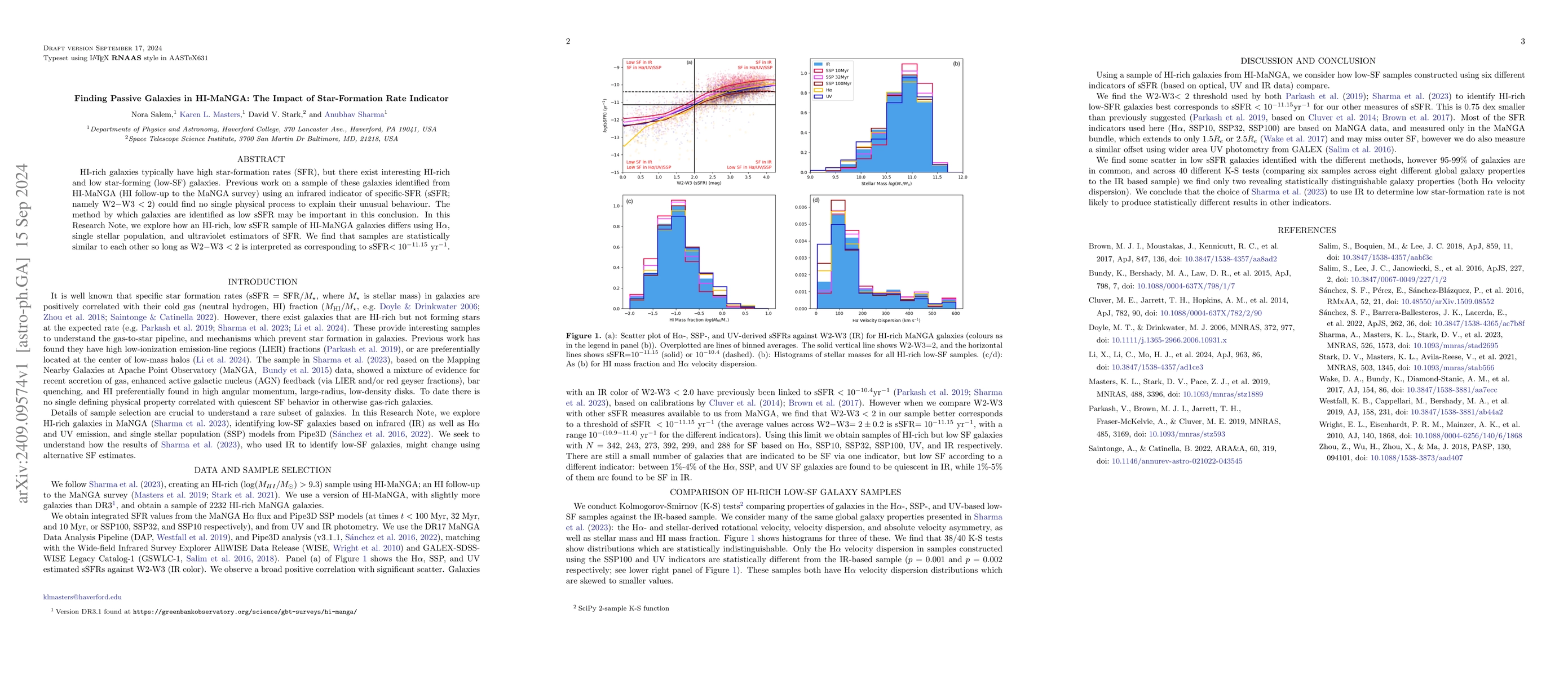 Thumbnail for Finding Passive Galaxies in HI-MaNGA: The Impact of Star-Formation Rate
  Indicator