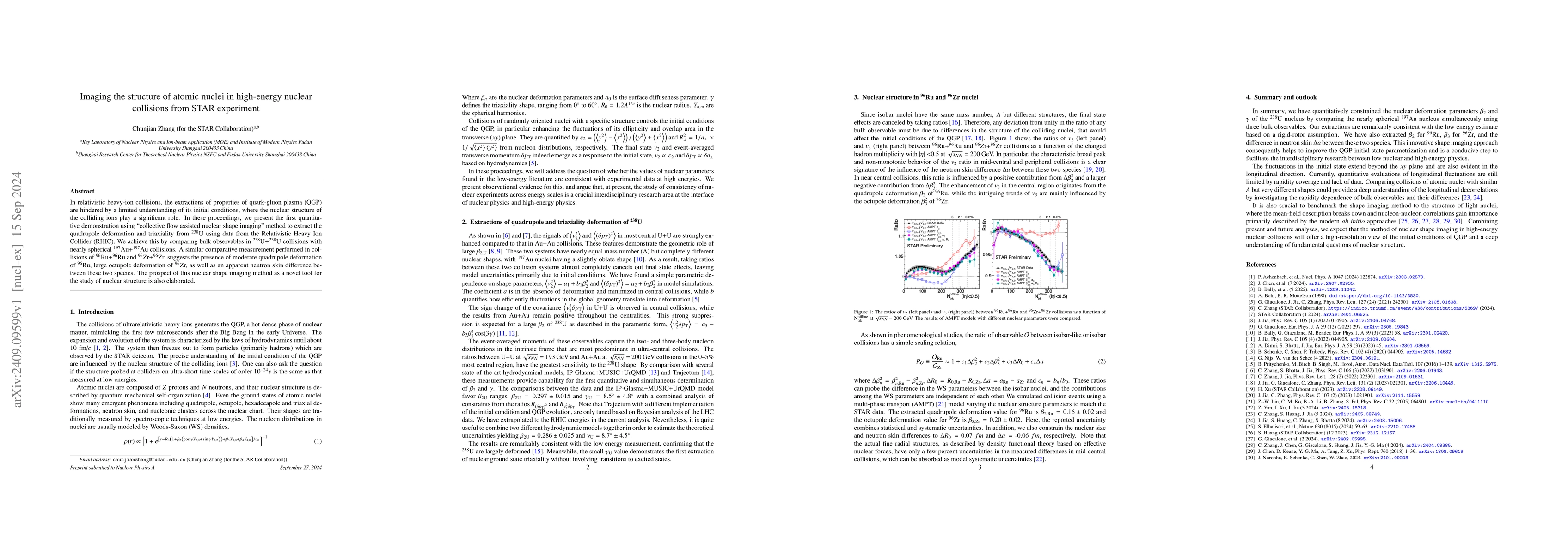 Thumbnail for Imaging the structure of atomic nuclei in high-energy nuclear collisions
  from STAR experiment
