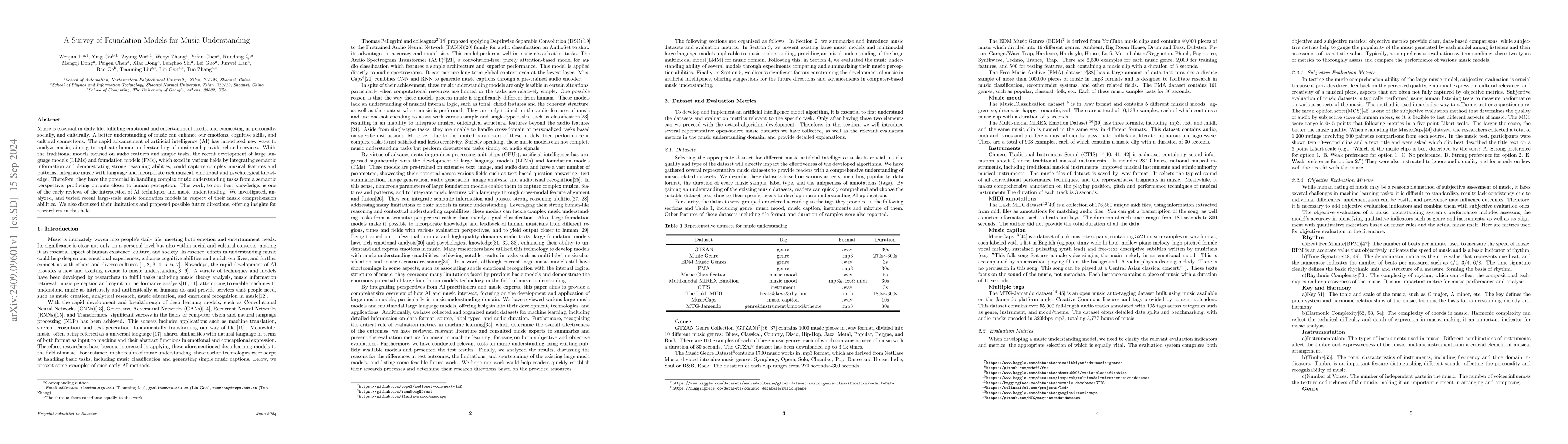 Thumbnail for A Survey of Foundation Models for Music Understanding