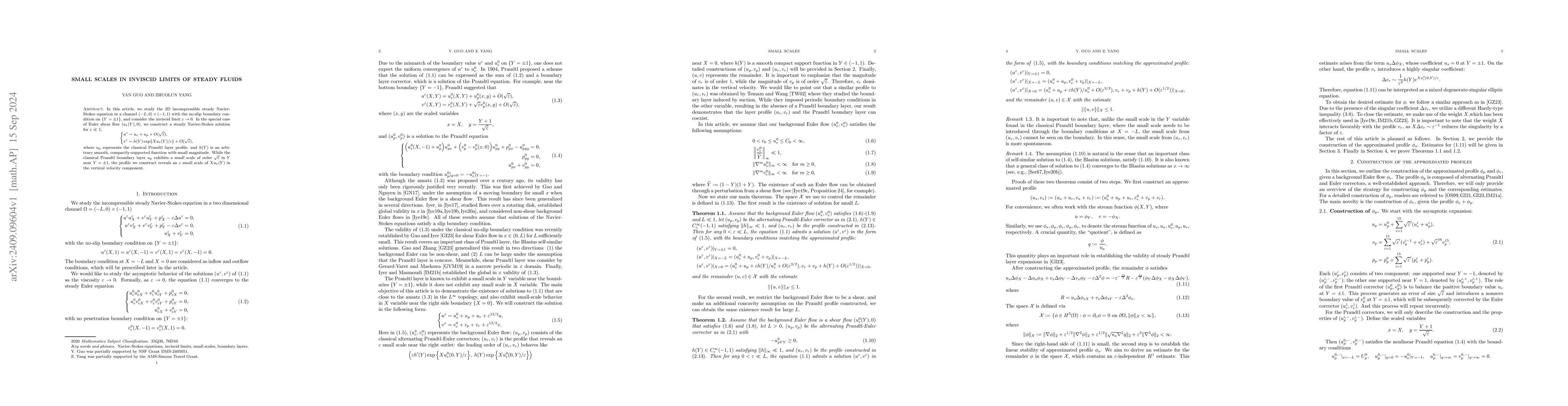 Thumbnail for Small scales in inviscid limits of steady fluids