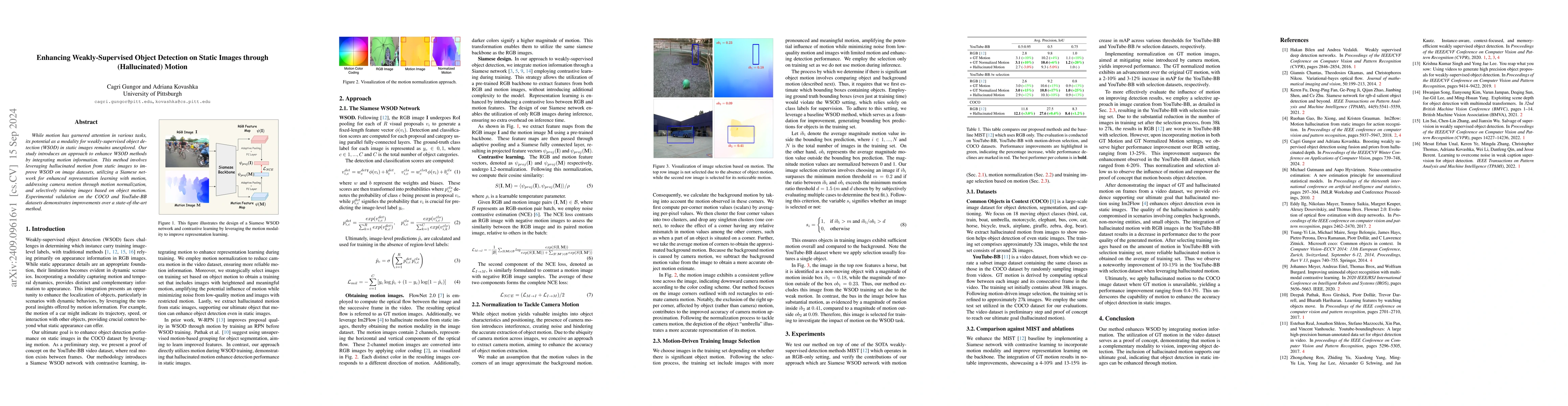 Thumbnail for Enhancing Weakly-Supervised Object Detection on Static Images through
  (Hallucinated) Motion