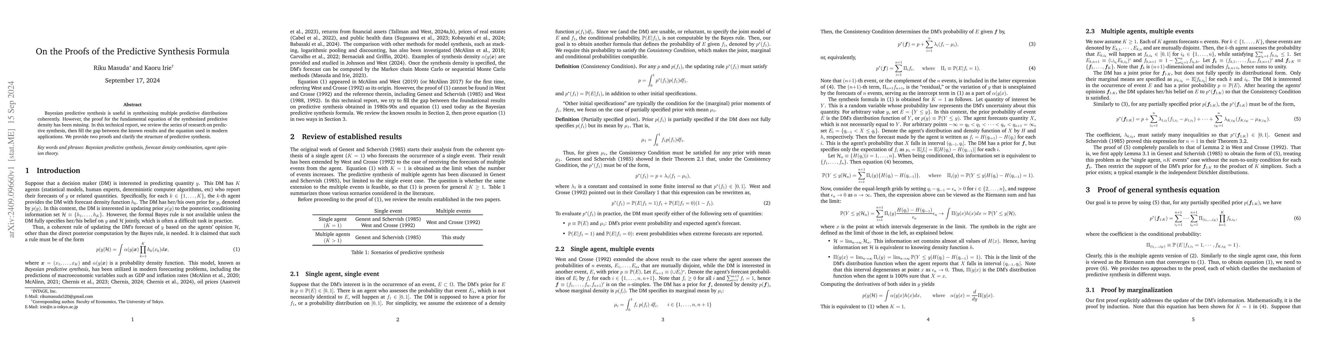 Thumbnail for On the Proofs of the Predictive Synthesis Formula