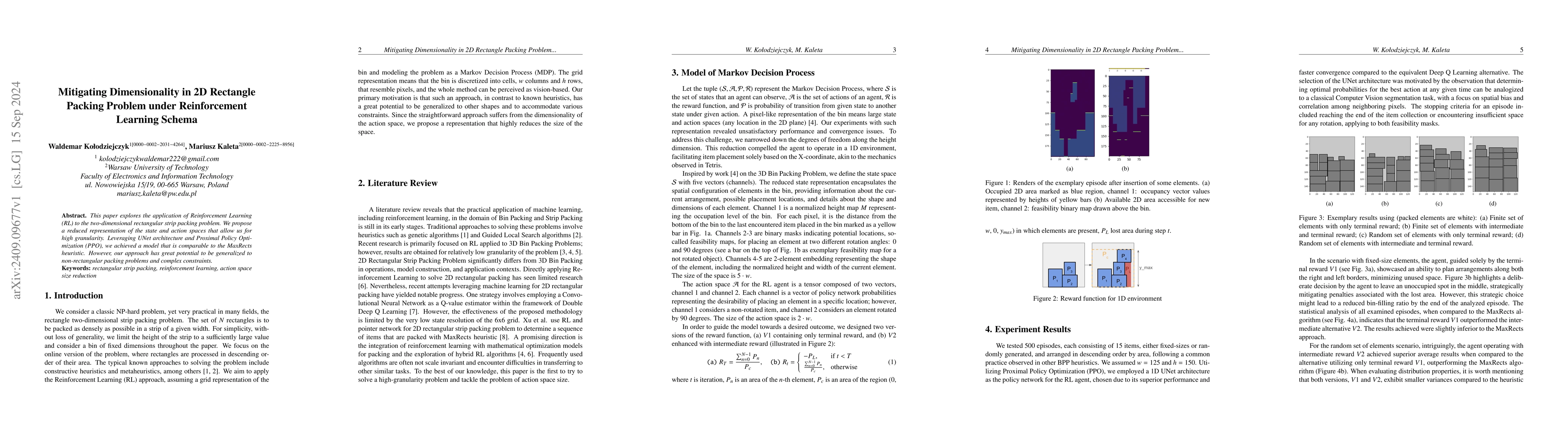 Thumbnail for Mitigating Dimensionality in 2D Rectangle Packing Problem under
  Reinforcement Learning Schema
