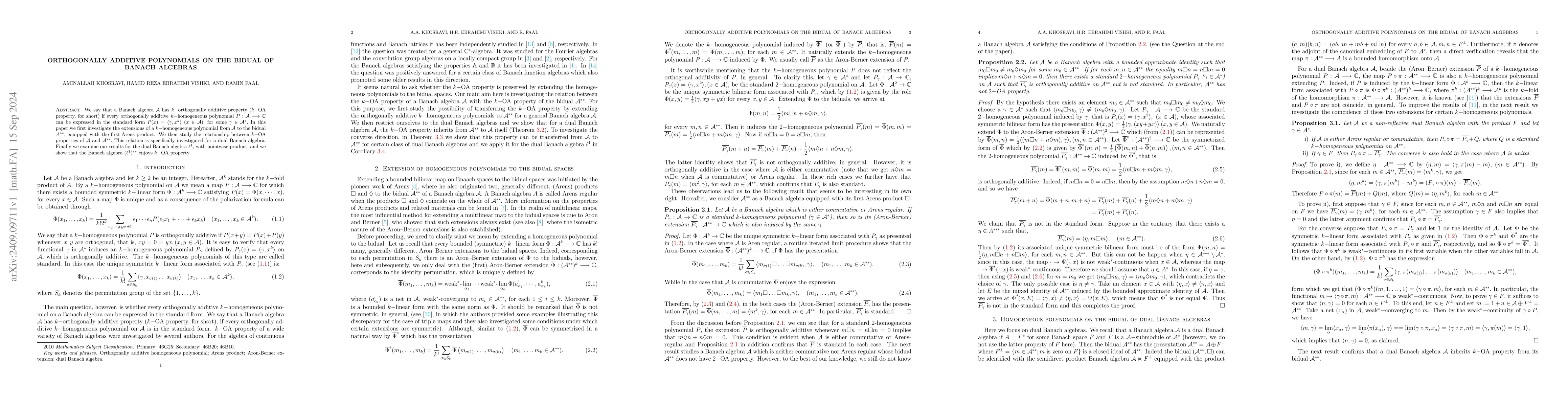 Thumbnail for Orthogonally additive polynomials on the bidual of Banach algebras