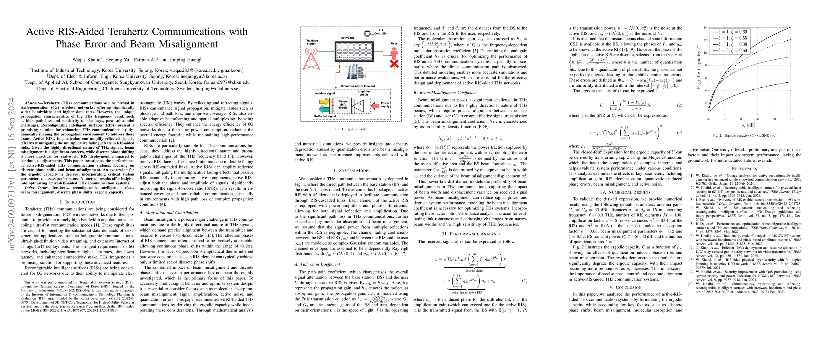 Thumbnail for Active RIS-Aided Terahertz Communications with Phase Error and Beam
  Misalignment