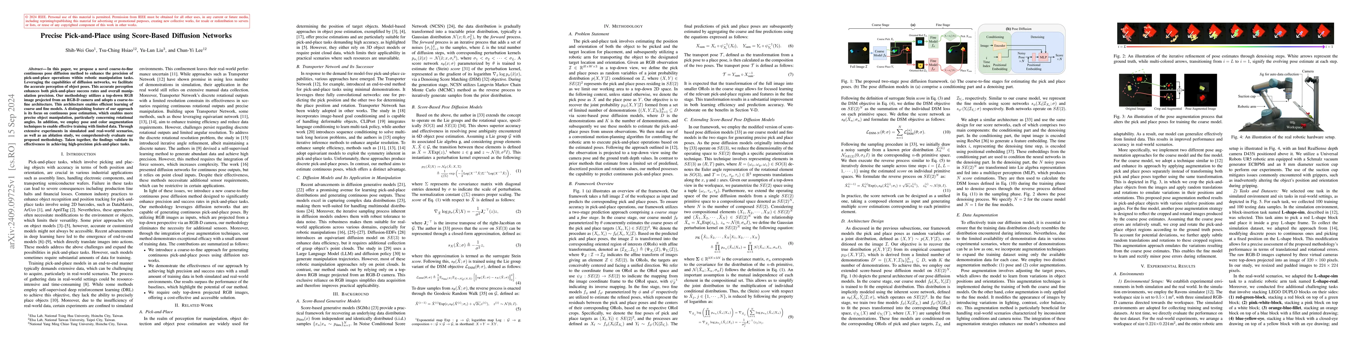 Thumbnail for Precise Pick-and-Place using Score-Based Diffusion Networks
