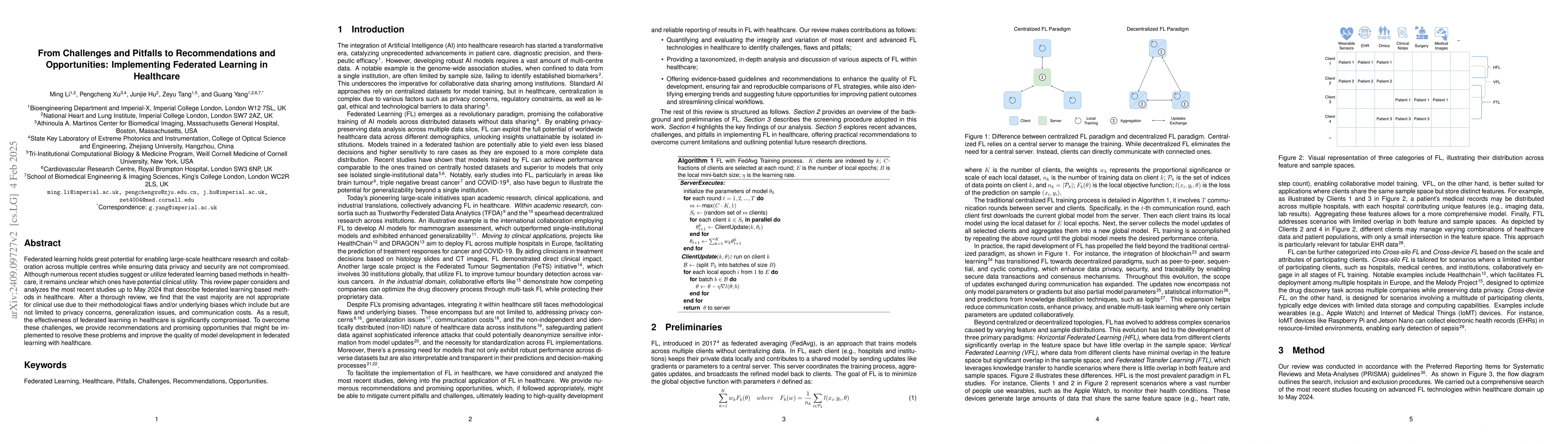 Thumbnail for From Challenges and Pitfalls to Recommendations and Opportunities:
  Implementing Federated Learning in Healthcare