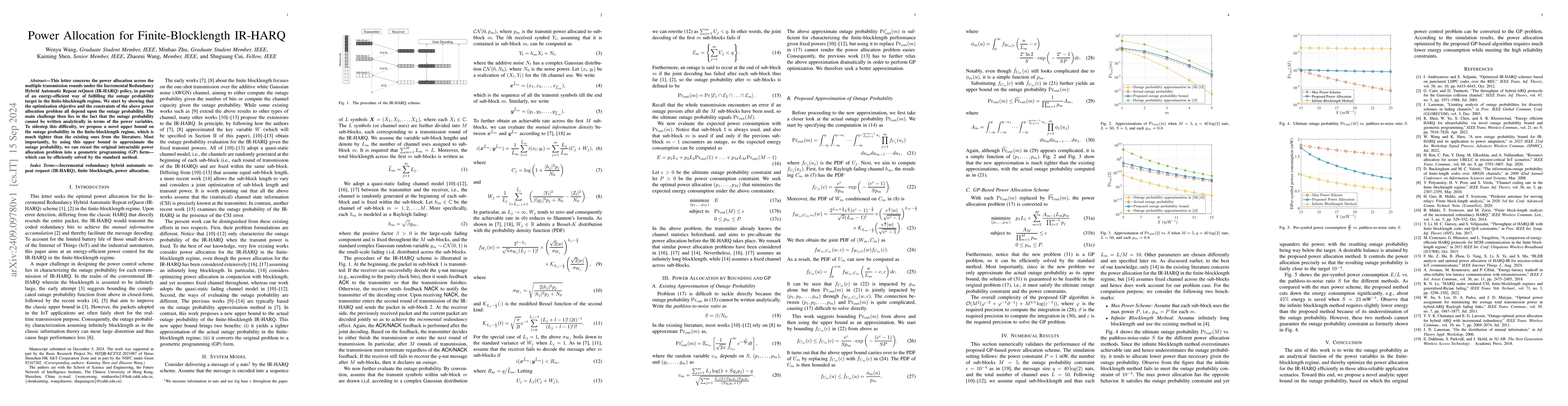 Thumbnail for Power Allocation for Finite-Blocklength IR-HARQ