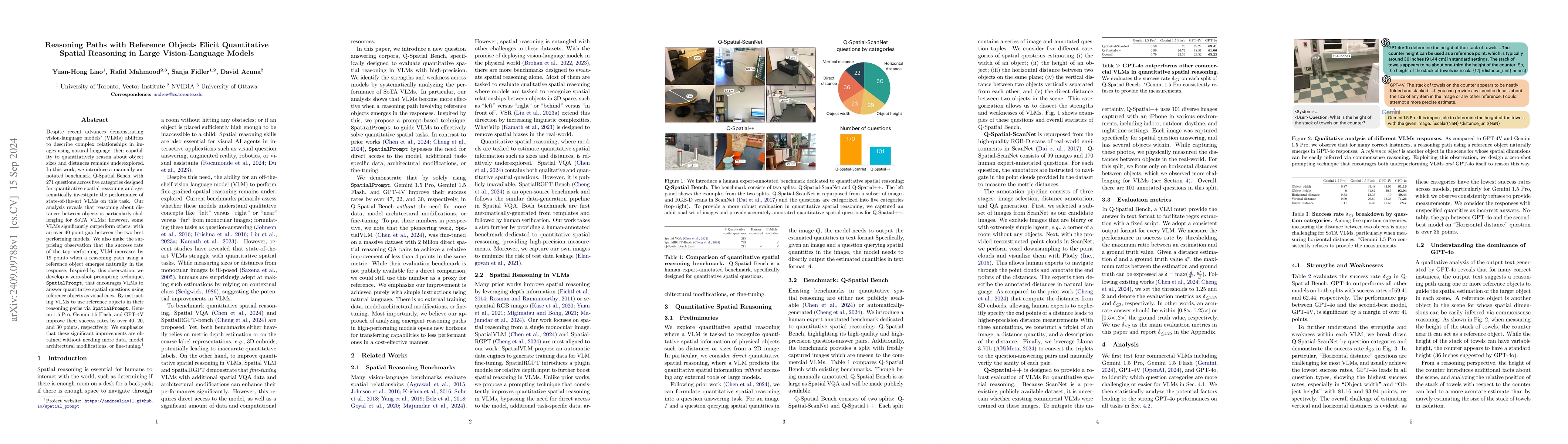 Thumbnail for Reasoning Paths with Reference Objects Elicit Quantitative Spatial
  Reasoning in Large Vision-Language Models