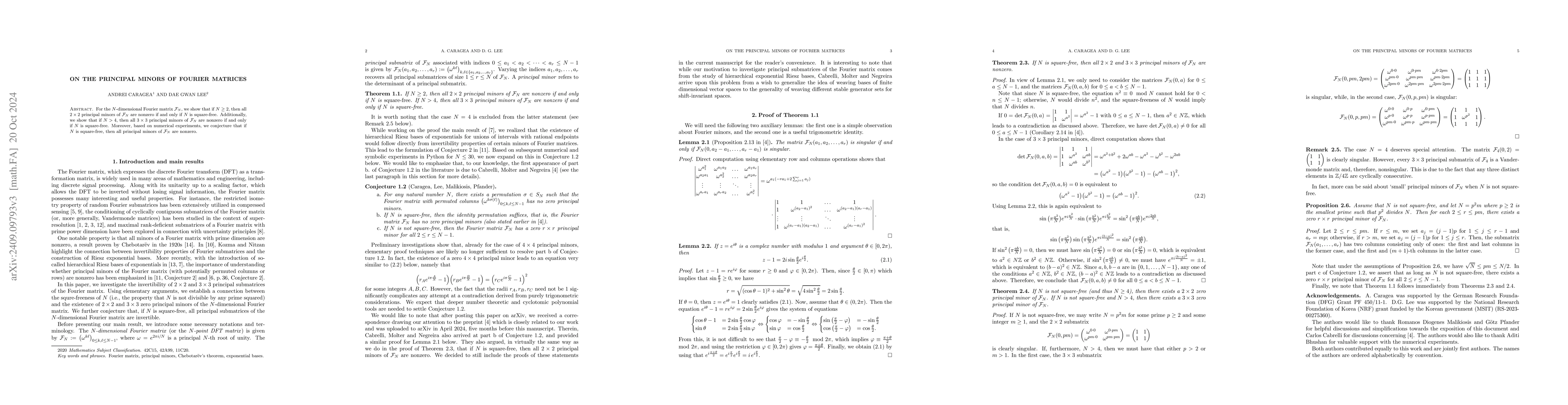 Thumbnail for On the principal minors of Fourier matrices