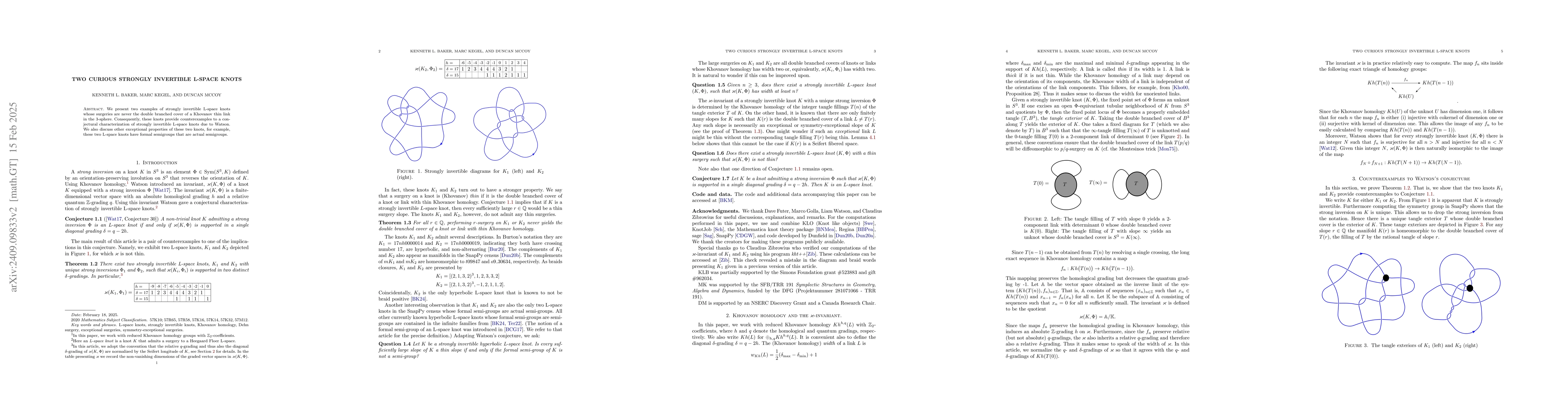 Thumbnail for Two curious strongly invertible L-space knots